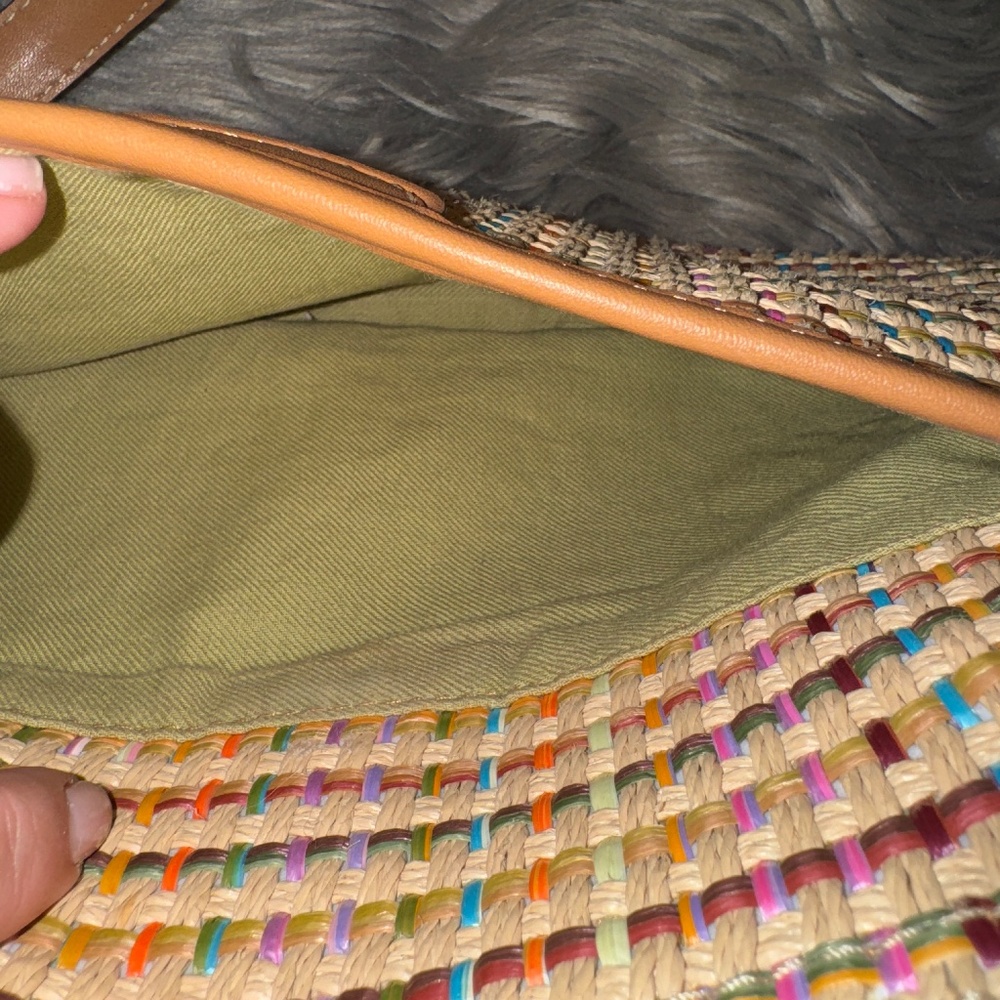EUC Vintage Fossil Multicolor Woven Shoulder Bag Purse - Picture 14 of 15